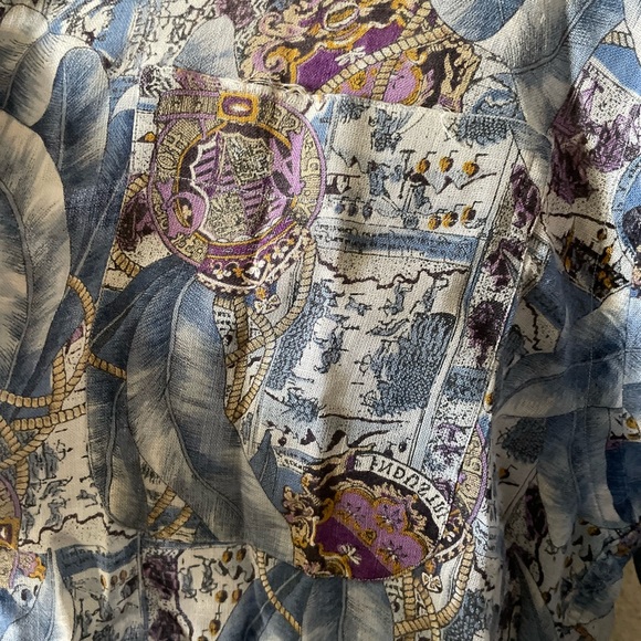 Vintage Nordstrom unique blue button down shirt - Picture 5 of 7
